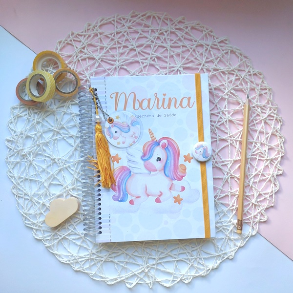 Caderneta de Saúde Luxo - Unicórnio Fofo - Imagem 2