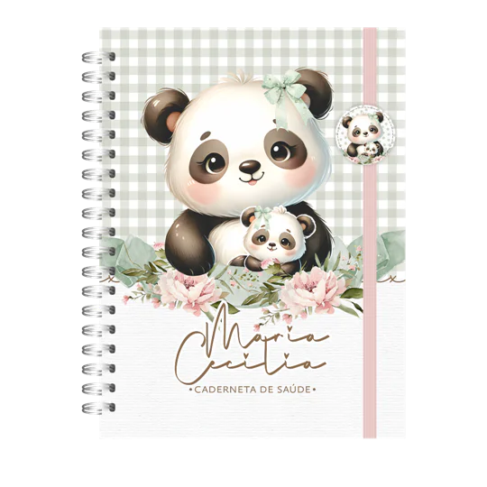 Caderneta de Saúde Luxo - Mamãe Panda